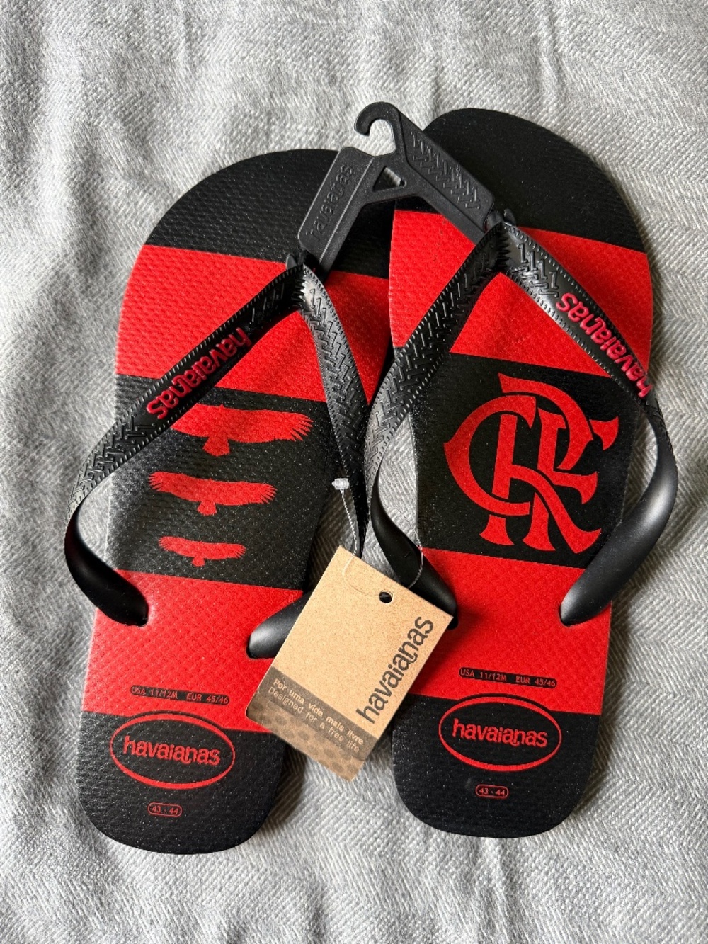 RARE Havaianas Men's Flamengo FC Flip Flops - NWT - Made in Brazil